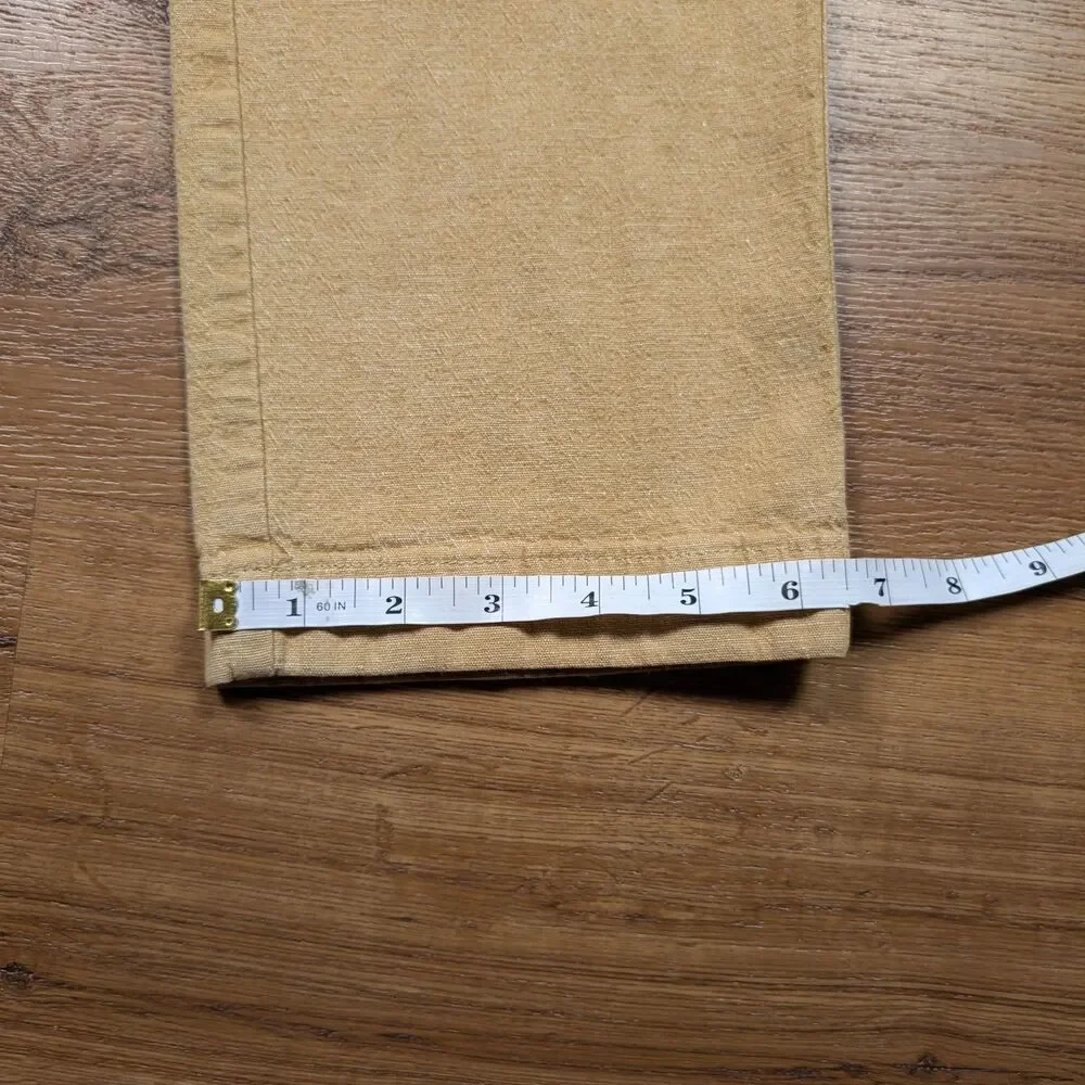 J Crew 770 Straight Chino Pants Mens 32x34(32) Beige Linen Blend Preppy Office